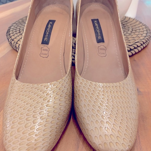 Heel size Europe 38 100% leather tan nude - Picture 7 of 8